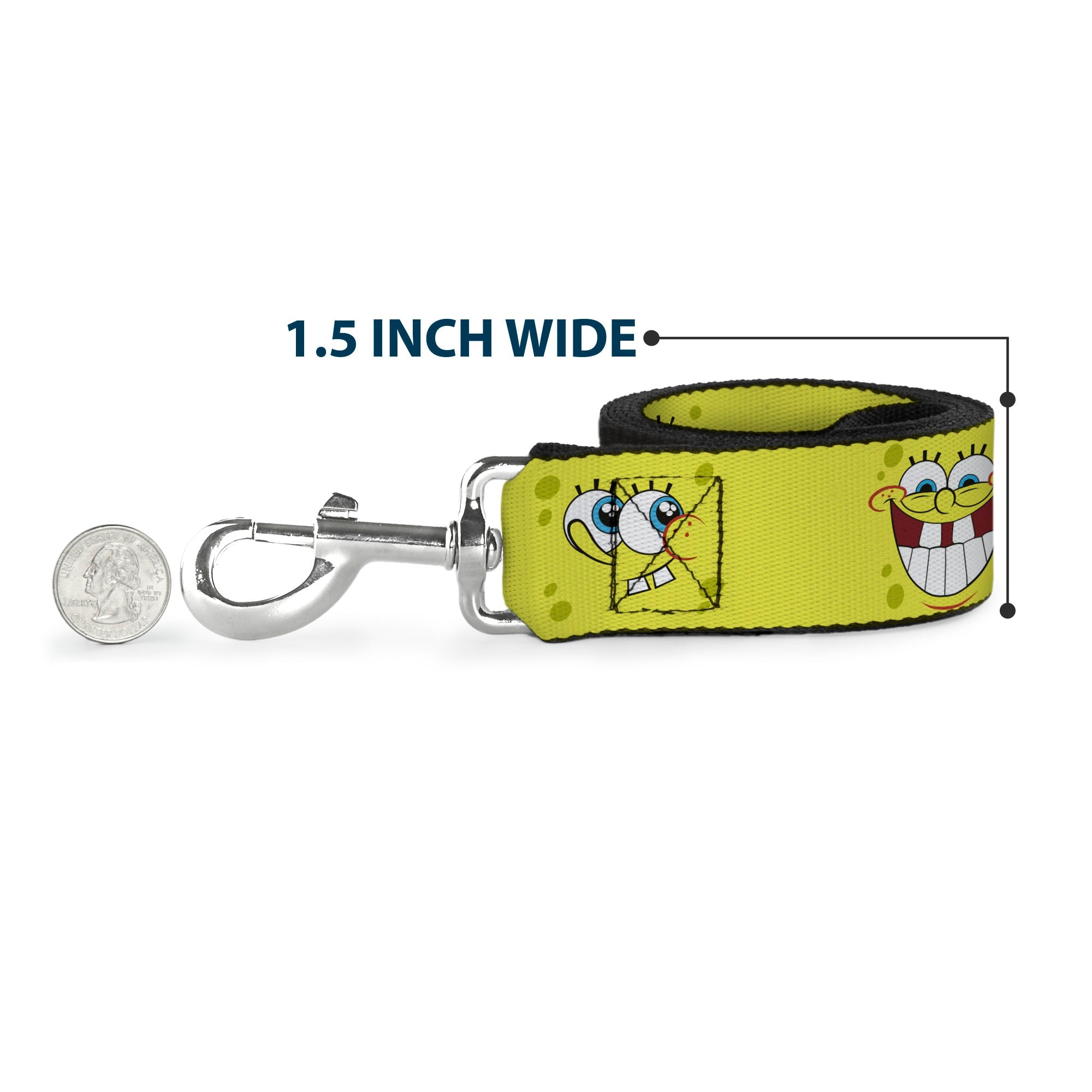 Dog Leash - SpongeBob Expressions Yellow - HT Animal Supply