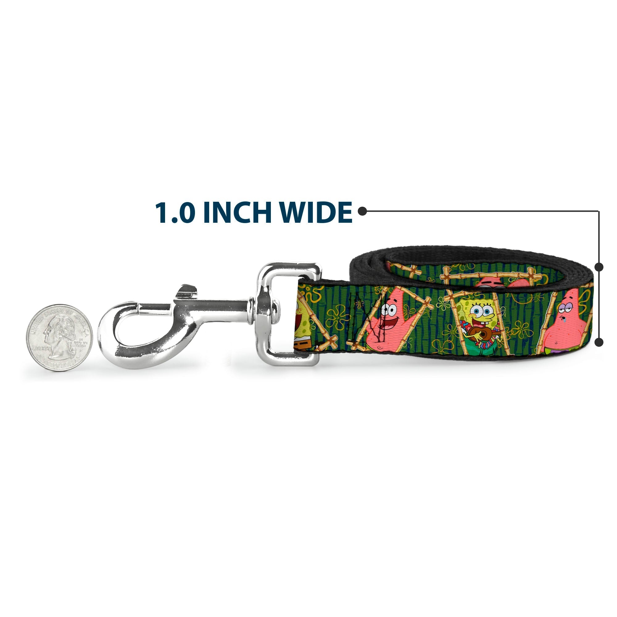 Dog Leash - SpongeBob & Patrick Starfish Bamboo Frames/Logo