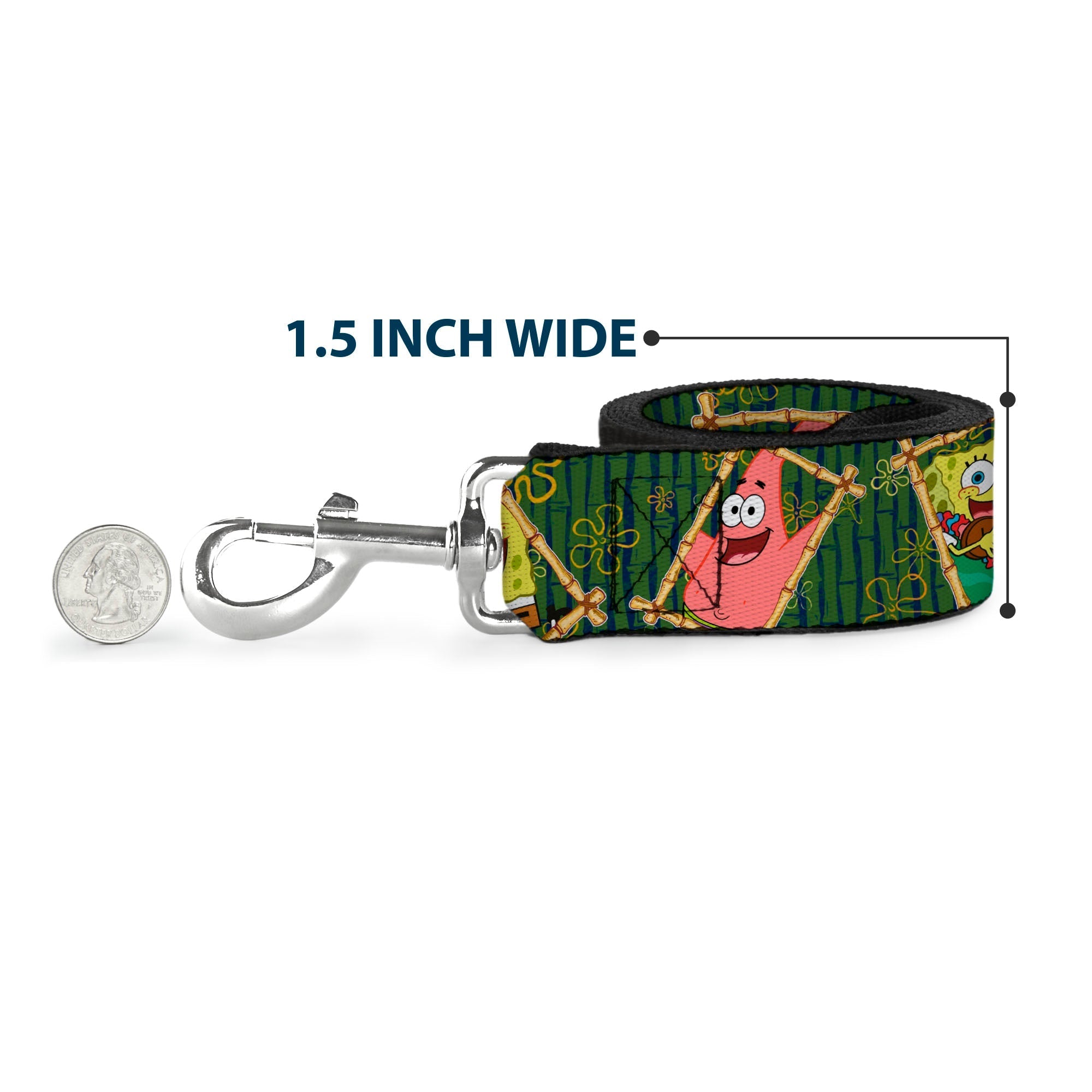 Dog Leash - SpongeBob & Patrick Starfish Bamboo Frames/Logo