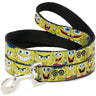 Dog Leash - SpongeBob Expressions Stripe Blue