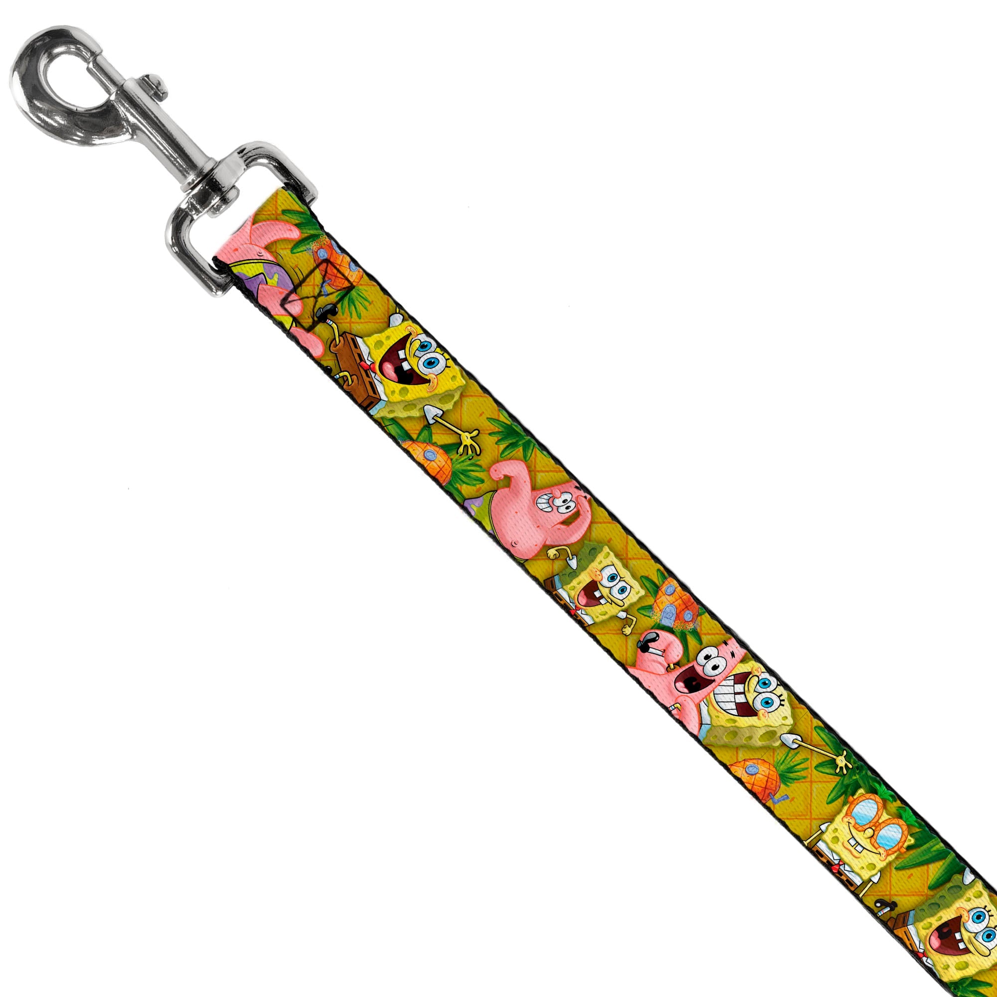 Dog Leash - SpongeBob & Patrick Starfish Poses Pineapple Gold - HT Animal Supply