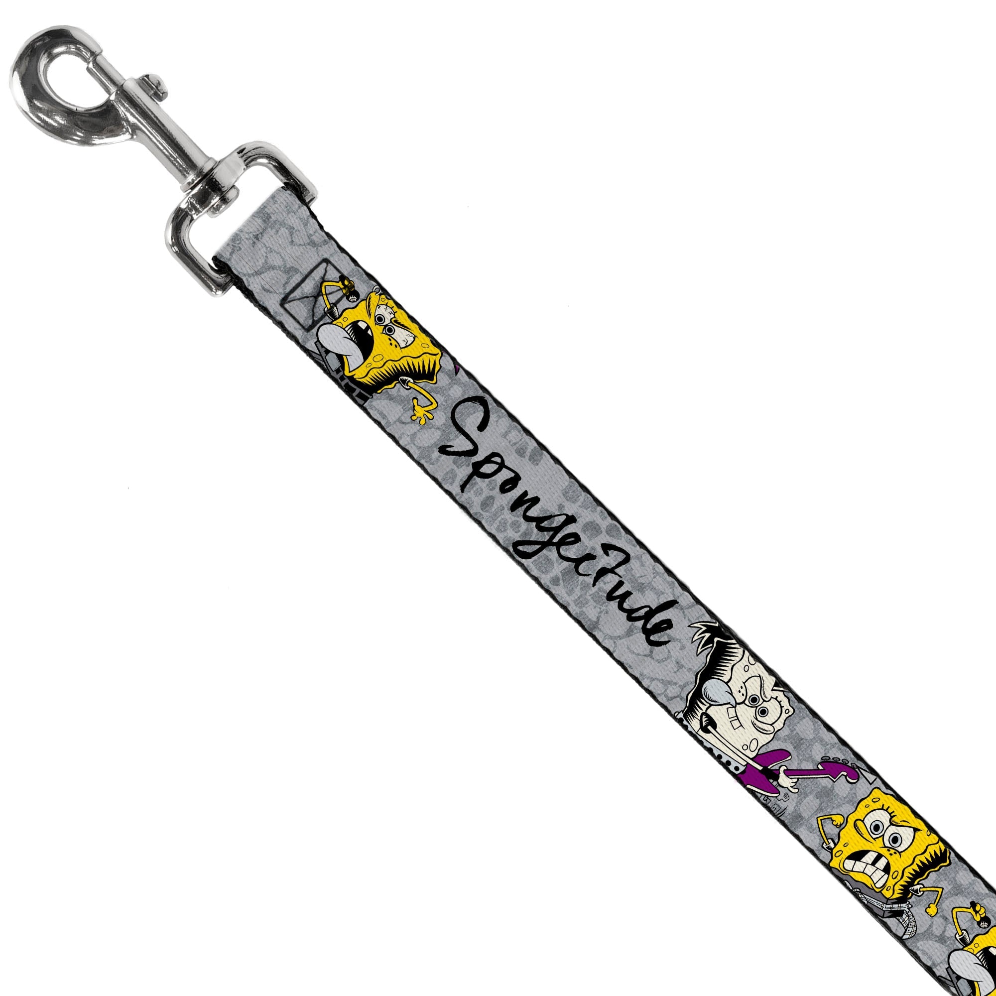 Dog Leash - SpongeBob 3-Poses SPONGEITUDE Grays/Black 