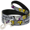 Dog Leash - SpongeBob 3-Poses SPONGEITUDE Grays/Black