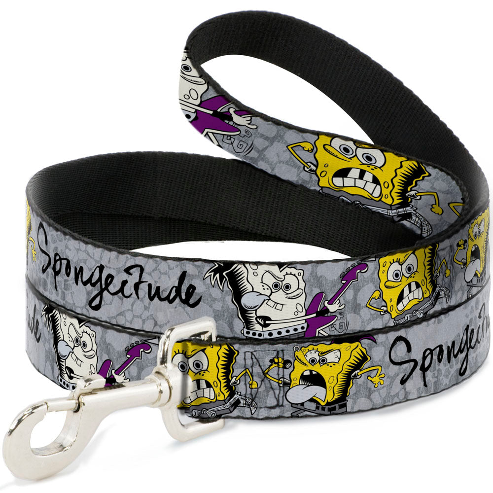 Dog Leash - SpongeBob 3-Poses SPONGEITUDE Grays/Black 