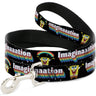 Dog Leash - SpongeBob Arms Up Rainbow Pose/IMAGINAAATION Black/Multi Color