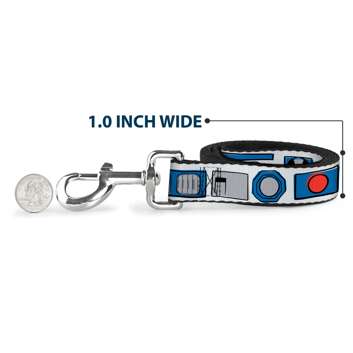 Dog Leash - Star Wars R2-D2 Bounding Parts4 White/Black/Blue/Gray/Red 