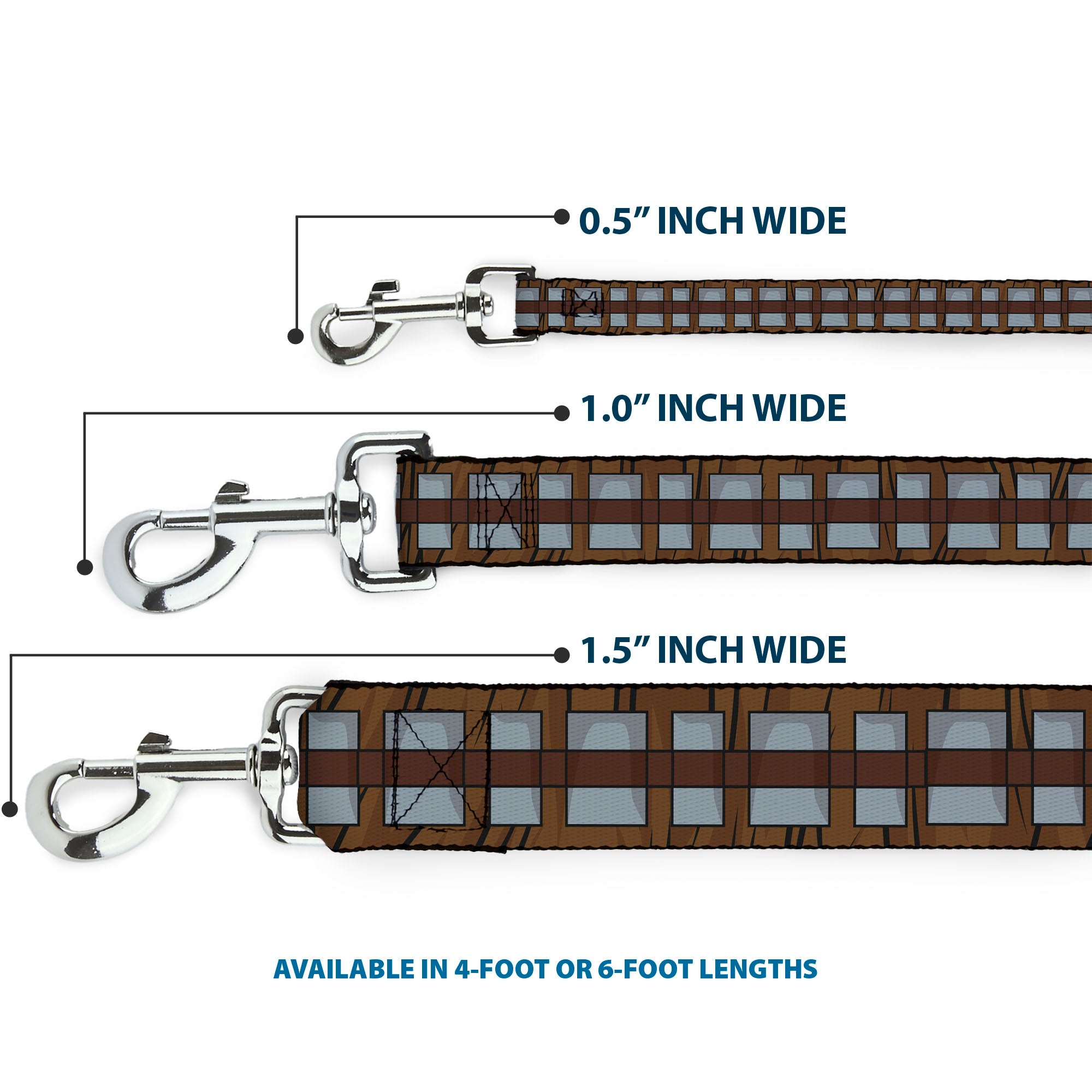 Dog Leash - Star Wars Chewbacca Bandolier Bounding Browns/Gray - HT Animal Supply