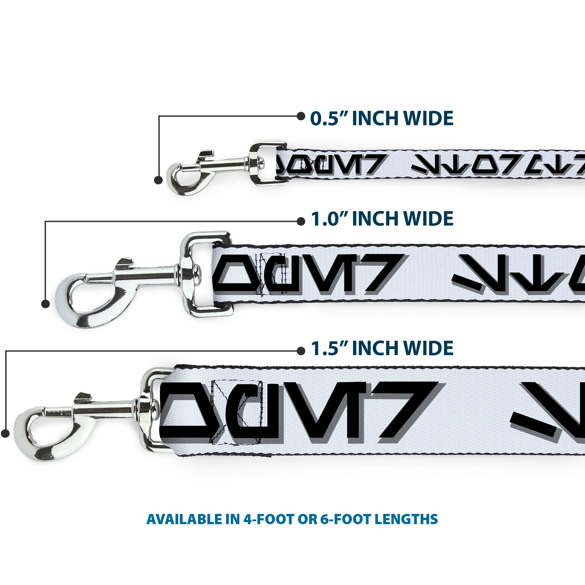 Dog Leash - Star Wars Aurebesh STORMTROOPER White/Gray/Black