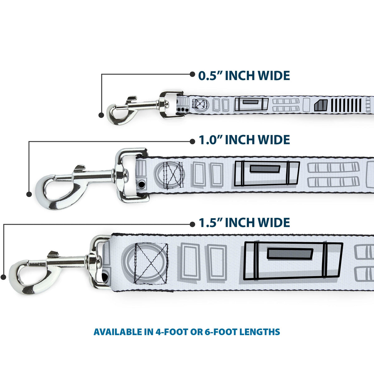 Dog Leash - Star Wars Stormtroopers Utility Belt2 Bounding White/Grays/Black 