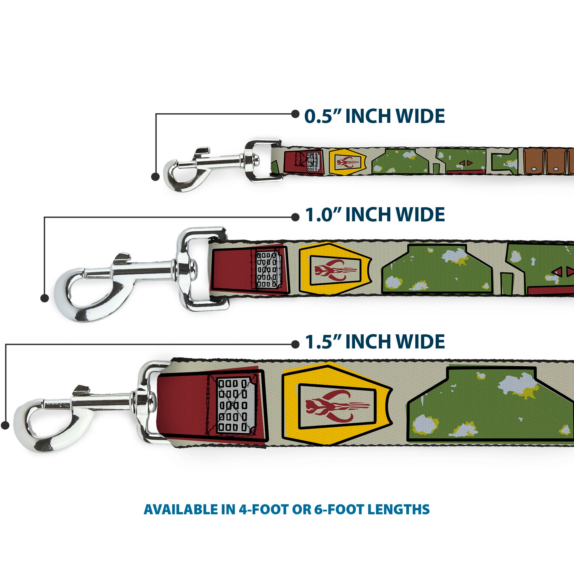 Dog Leash - Star Wars Boba Fett Utility Belt Bounding Tan - HT Animal Supply