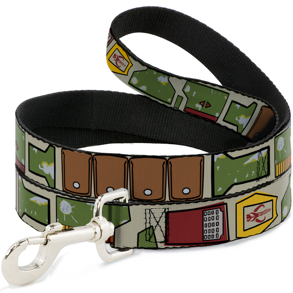 Dog Leash - Star Wars Boba Fett Utility Belt Bounding Tan - HT Animal Supply