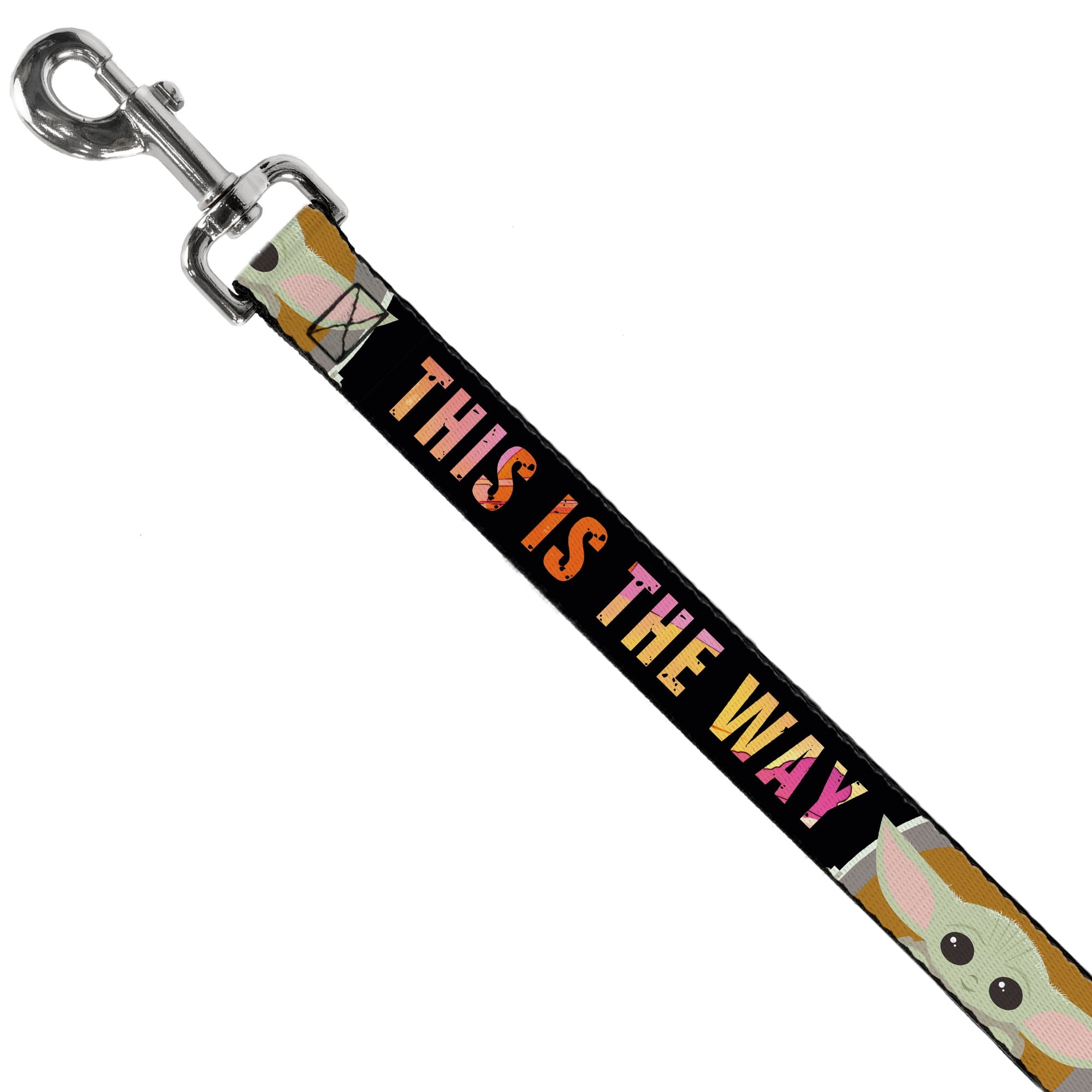 Dog Leash - Star Wars The Child Chibi Pod Pose THIS IS THE WAY Black/Multi Color - HT Animal Supply