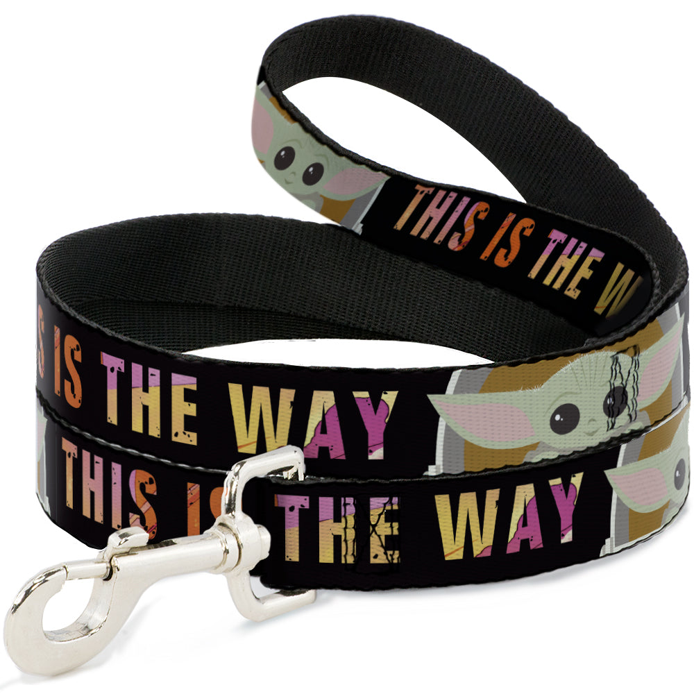 Dog Leash - Star Wars The Child Chibi Pod Pose THIS IS THE WAY Black/Multi Color - HT Animal Supply