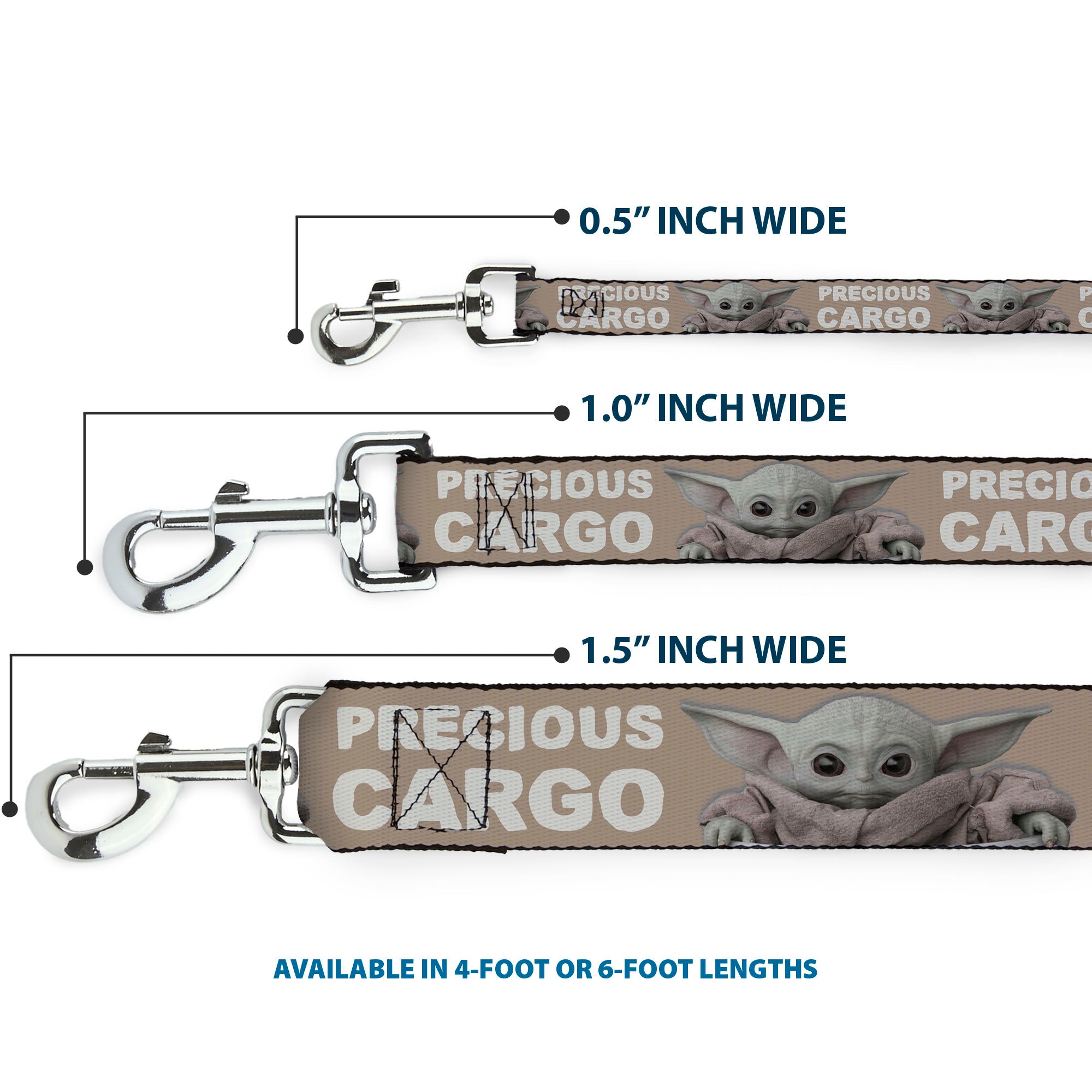 Dog Leash - Star Wars The Child Sitting Pose PRECIOUS CARGO Tan/White