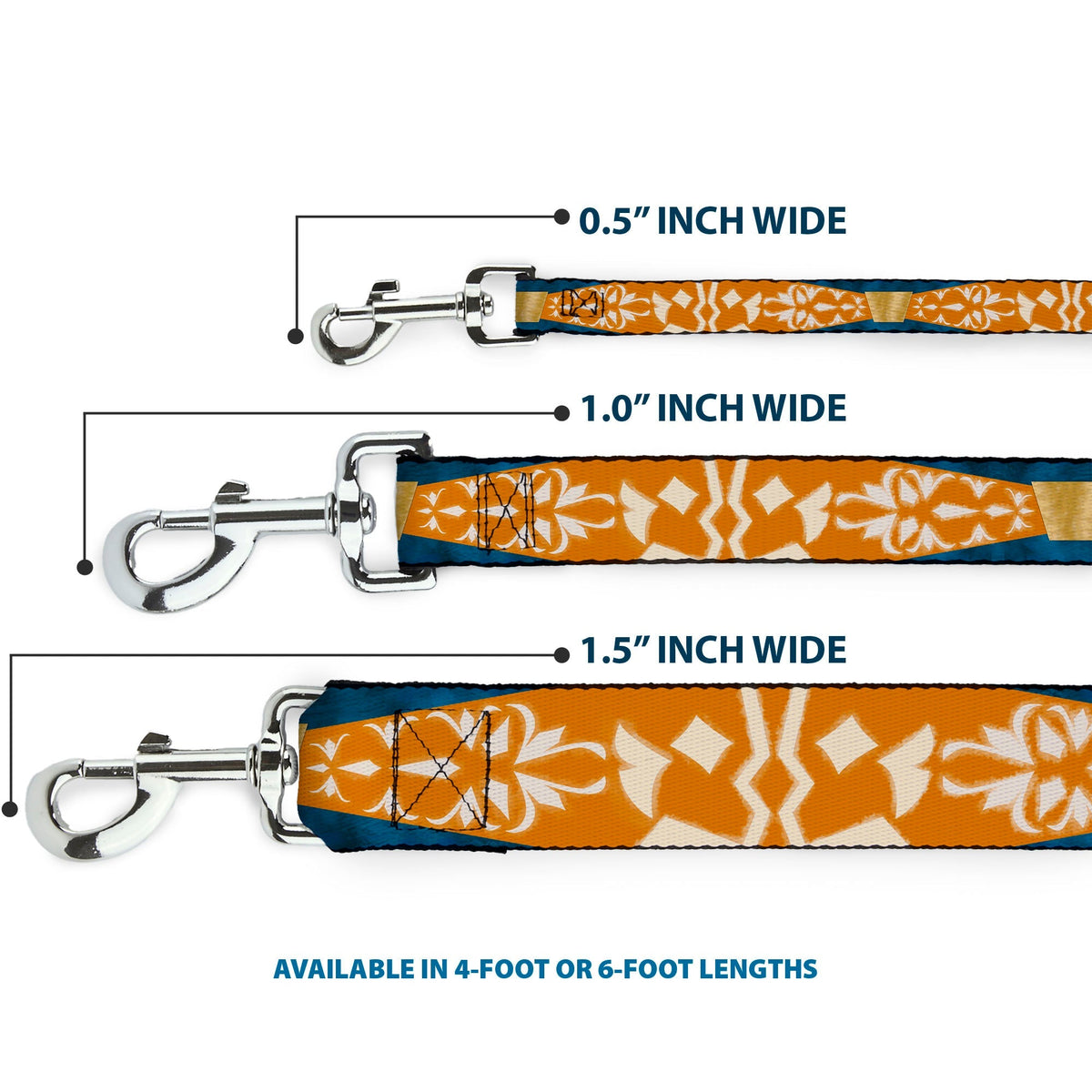 Dog Leash - Star Wars Clone Wars Ahsoka Tano Bounding Elements Blues/Orange 