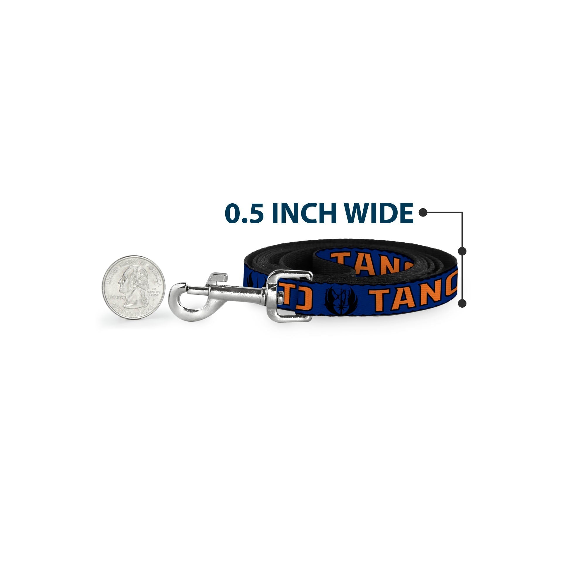 Dog Leash - Star Wars Jedi Order Insignia/TANO Text Blues/Orange