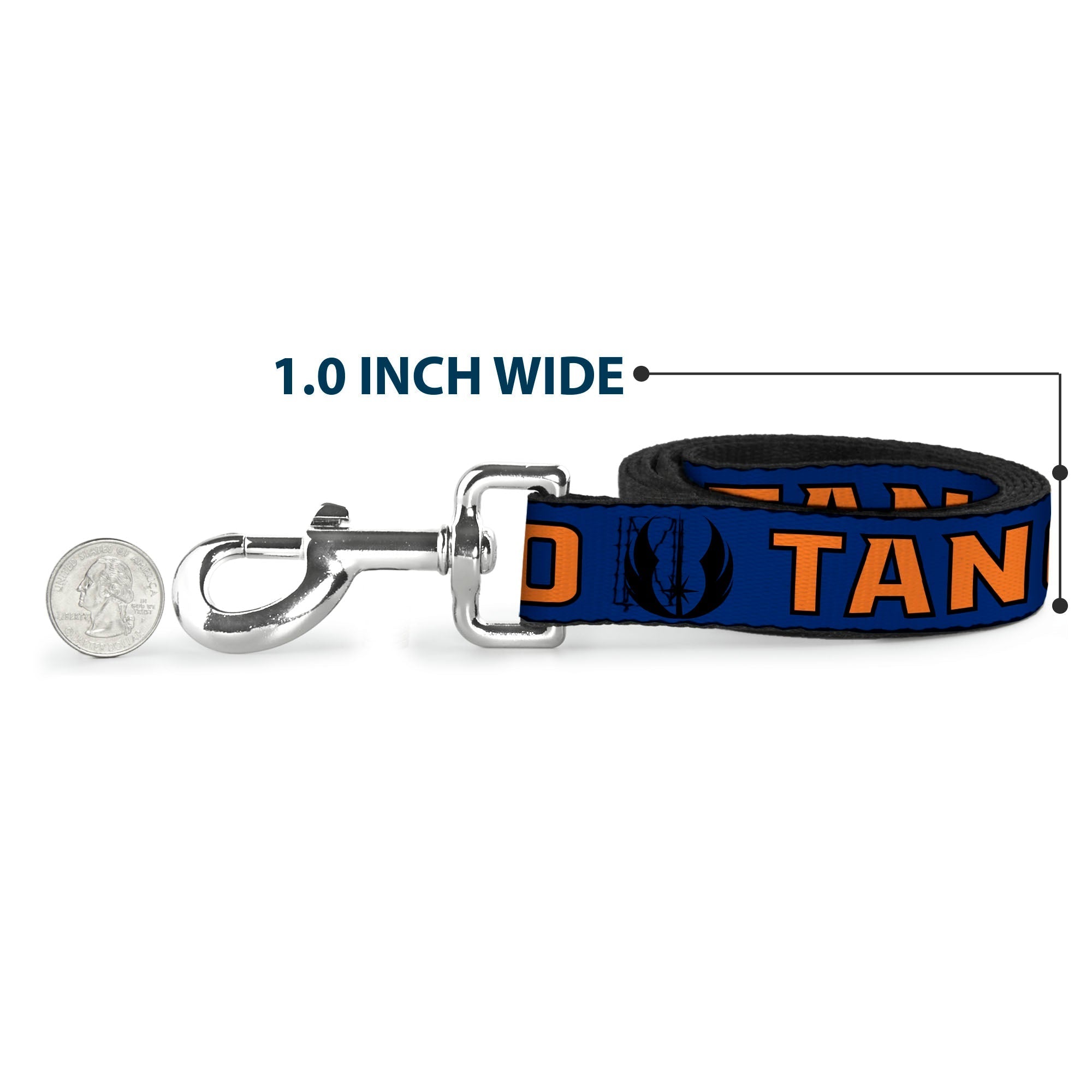 Dog Leash - Star Wars Jedi Order Insignia/TANO Text Blues/Orange