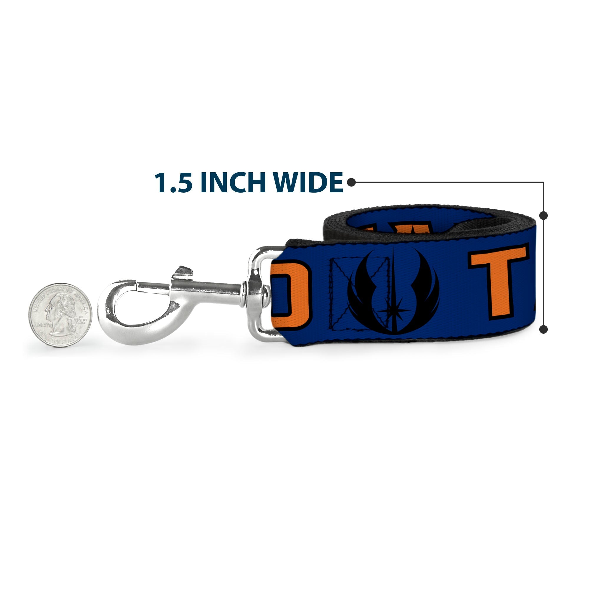 Dog Leash - Star Wars Jedi Order Insignia/TANO Text Blues/Orange