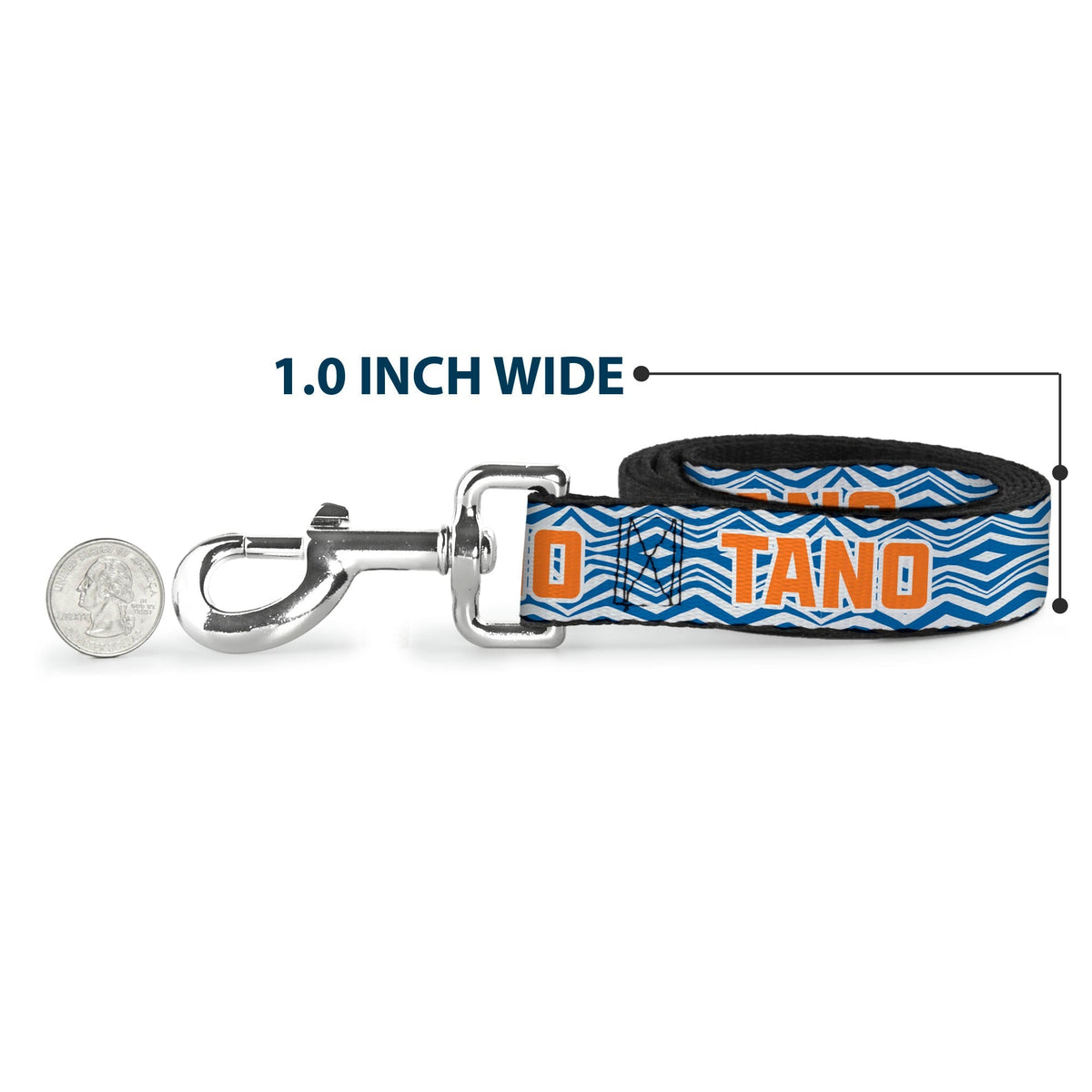 Dog Leash - Star Wars The Clone Wars Ahsoka TANO Text Waves White/Blue/Orange 
