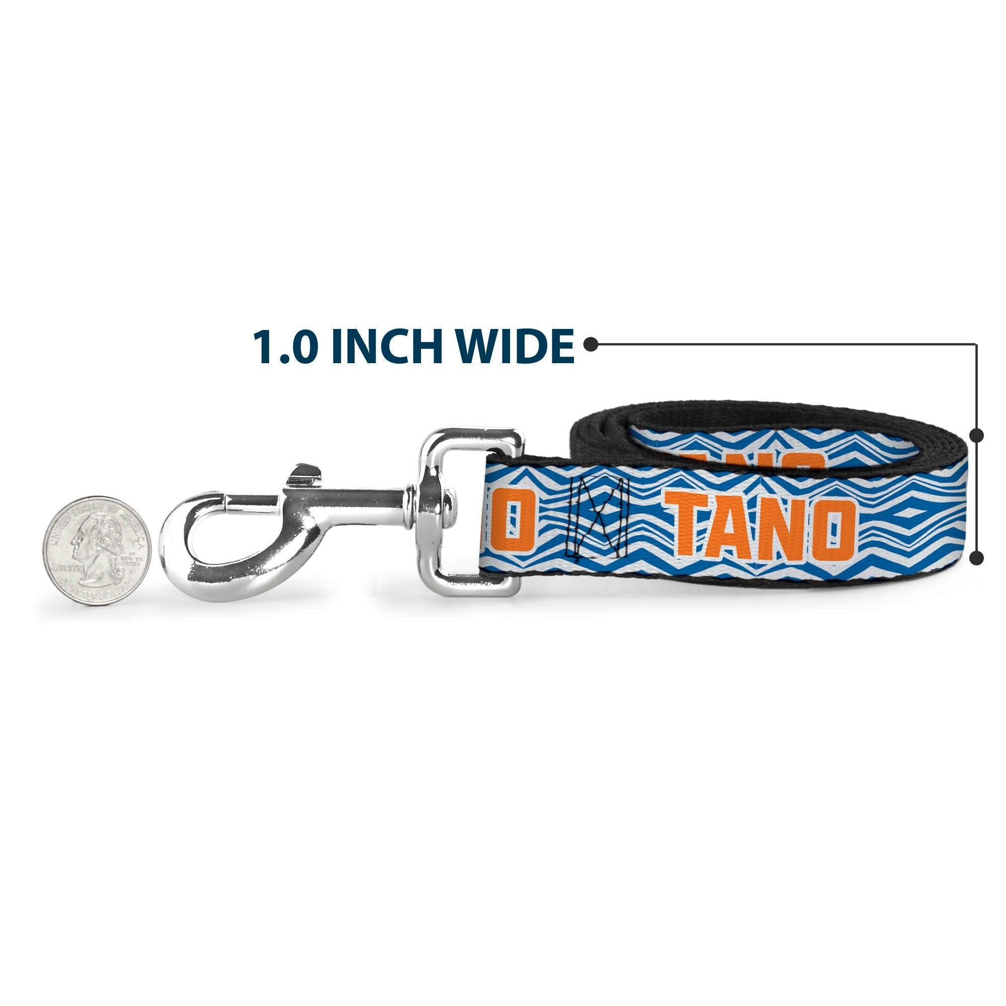 Dog Leash - Star Wars The Clone Wars Ahsoka TANO Text Waves White/Blue/Orange 