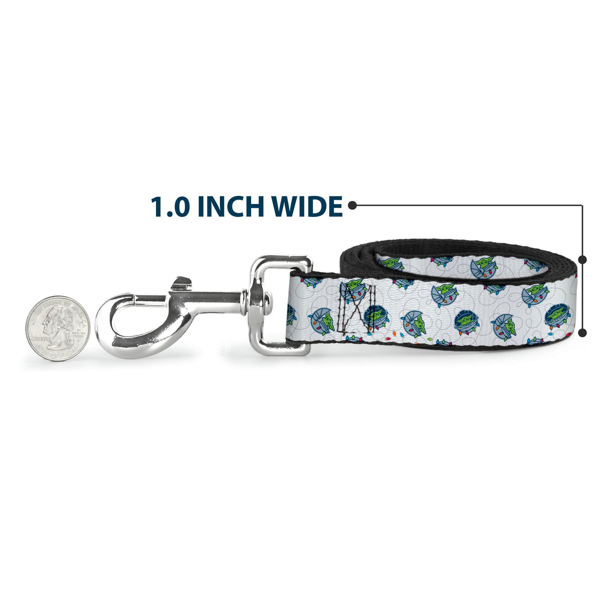 Dog Leash - Star Wars The Child Holiday Carriage Pod Scattered White/Gray 