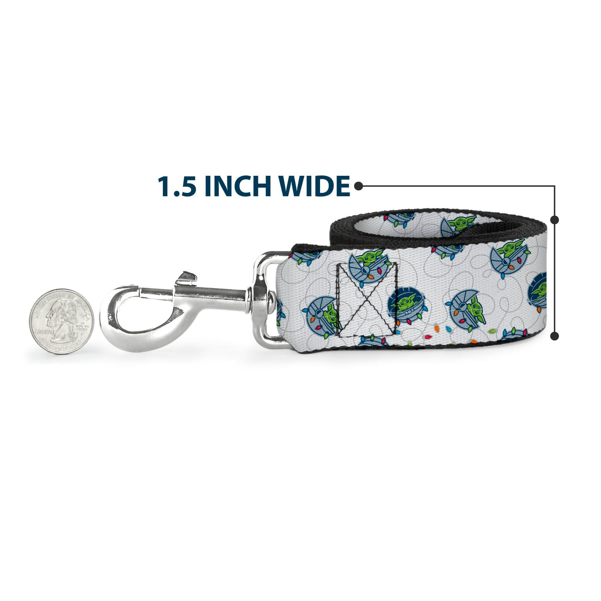Dog Leash - Star Wars The Child Holiday Carriage Pod Scattered White/Gray 