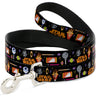 Dog Leash - Star Wars Festive Candy Icons Collage Black/Multi Color