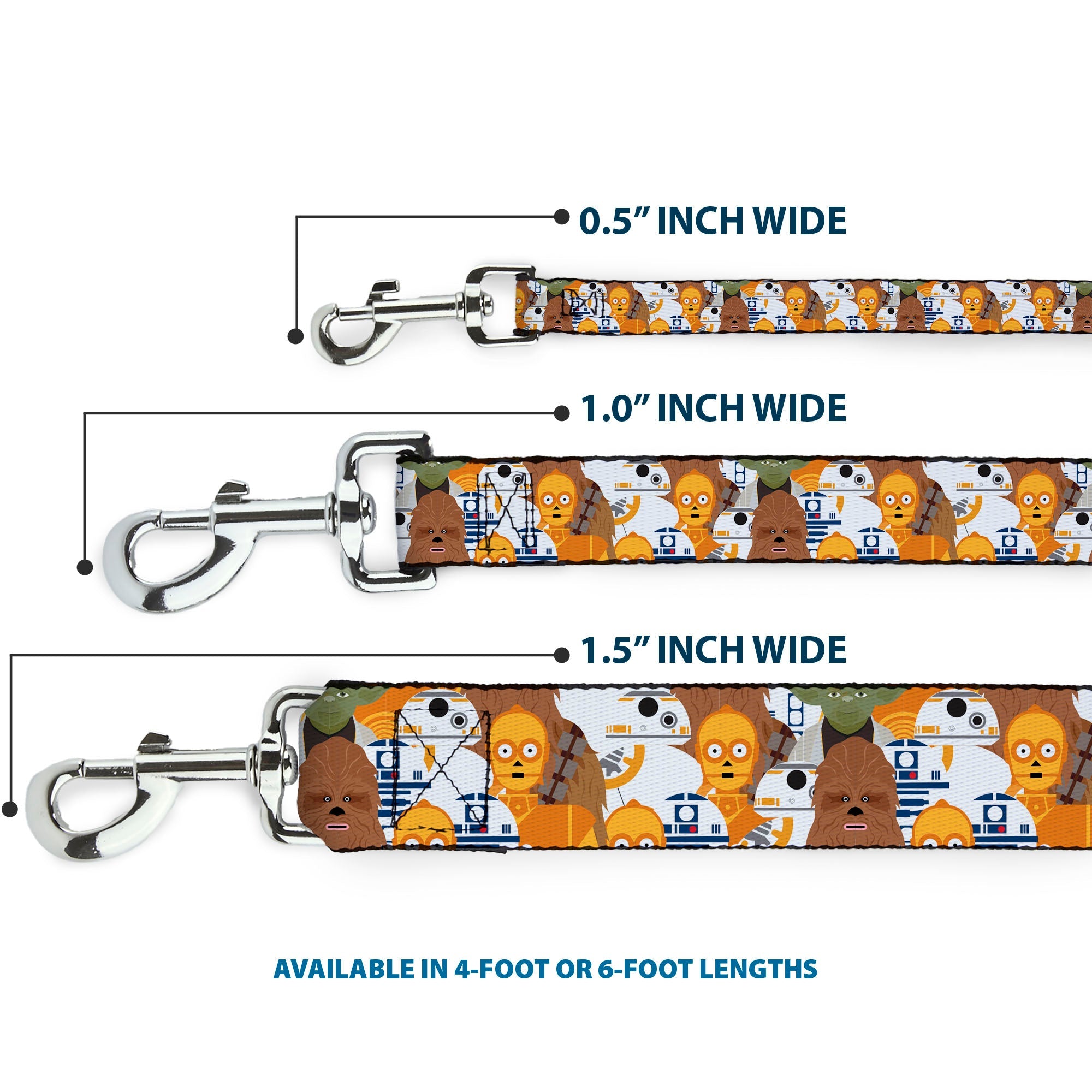 Dog Leash - Star Wars 5-Character Poses Stacked - HT Animal Supply