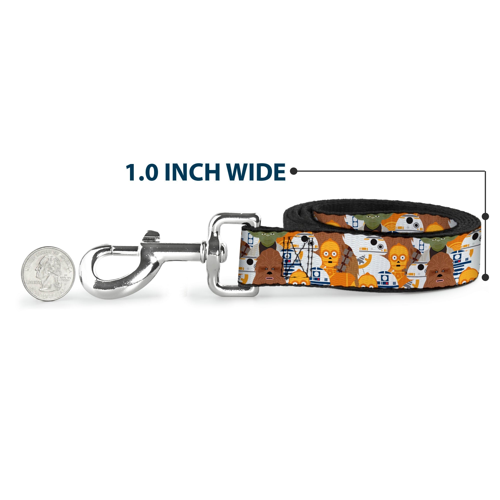 Dog Leash - Star Wars 5-Character Poses Stacked - HT Animal Supply