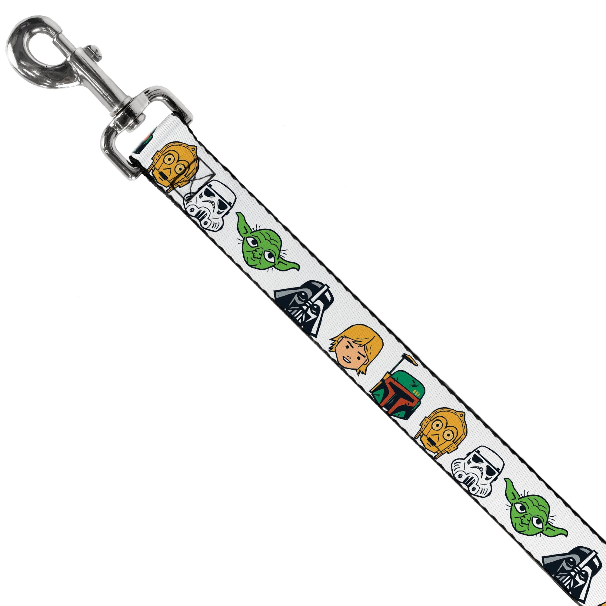 Dog Leash - Star Wars 6-Character Faces White