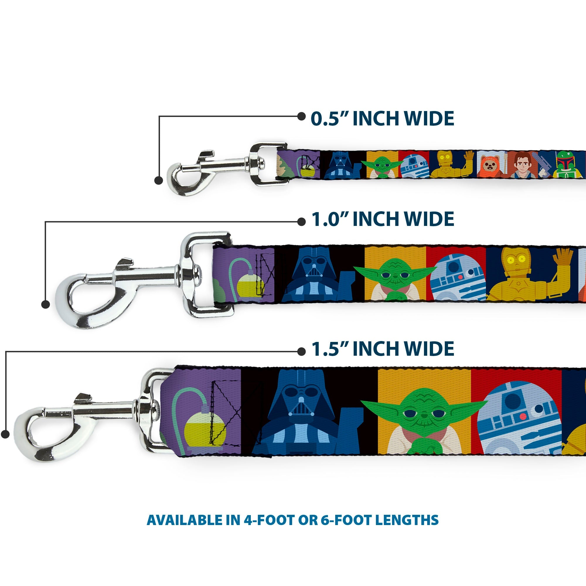 Dog Leash - Star Wars Classic 16-Character Pose Blocks Multi Color