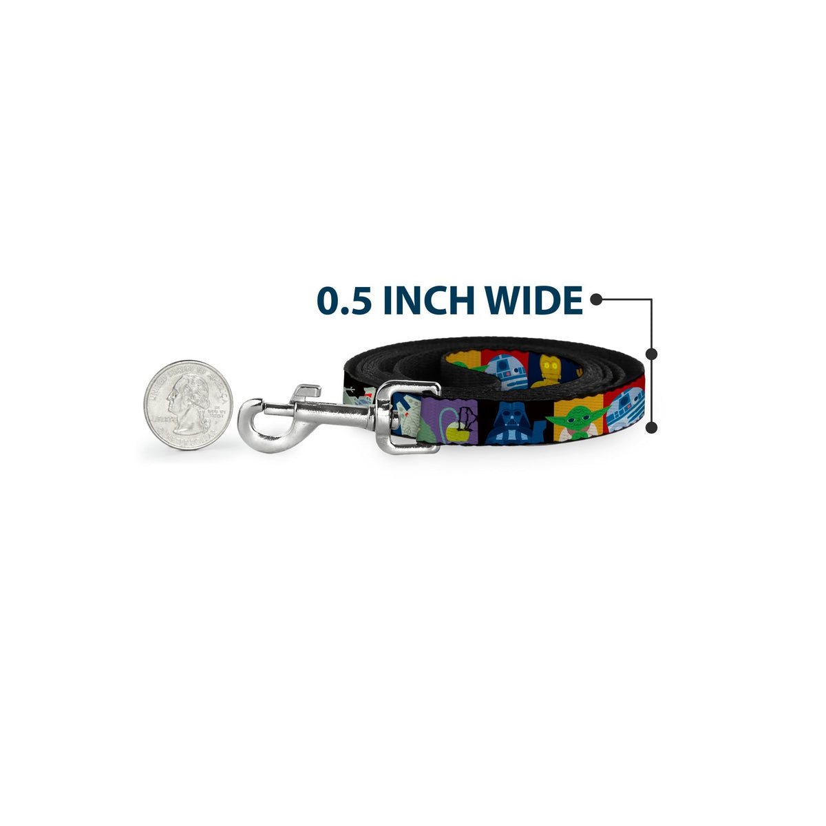 Dog Leash - Star Wars Classic 16-Character Pose Blocks Multi Color