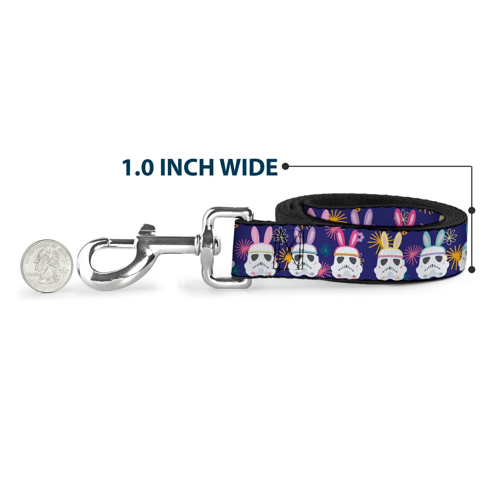 Dog Leash - Star Wars Holiday Stormtrooper Easter Bunny Ears Purple