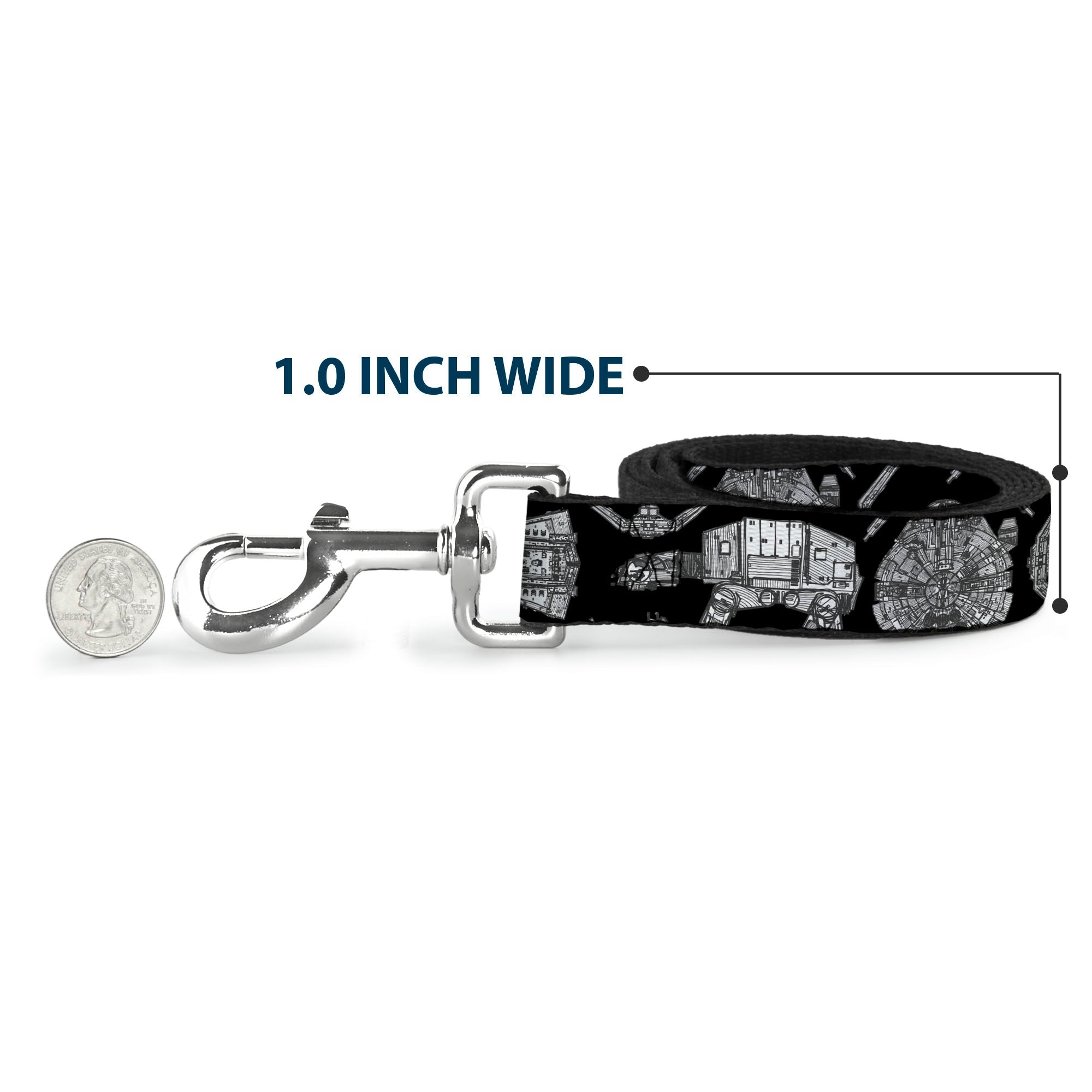 Dog Leash - Star Wars Ships and Vehicles Black/Grays