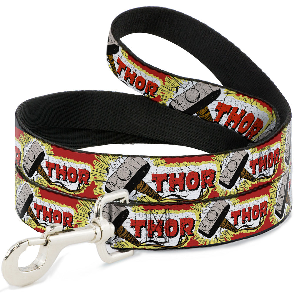 Dog Leash - THOR & Hammer Red/Yellow/White 