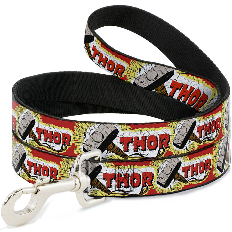 Dog Leash - THOR & Hammer Red/Yellow/White 