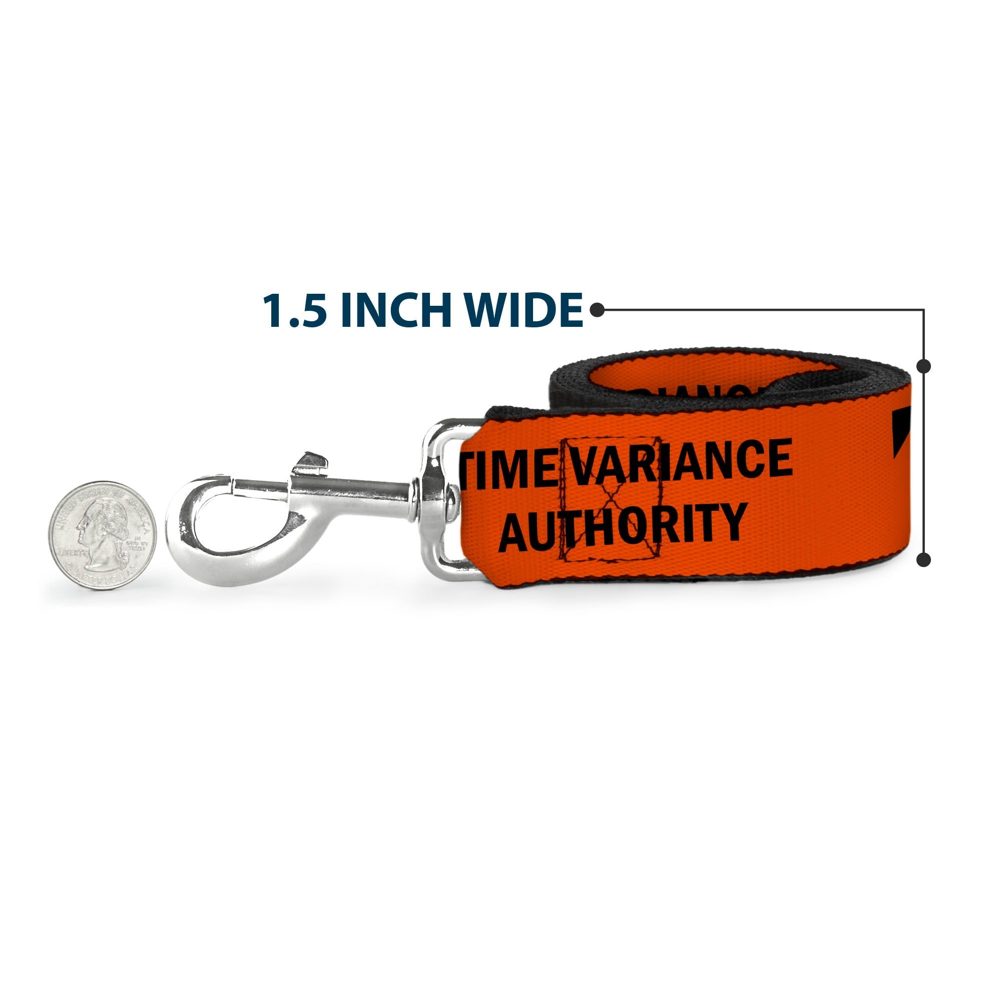 Dog Leash - Loki Series TVA TIME VARIANCE AUTHORITY Text Orange/Black - HT Animal Supply