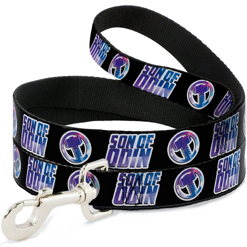 Dog Leash - Thor SON OF ODIN/Hamner Icon Black/White/Blues - HT Animal Supply