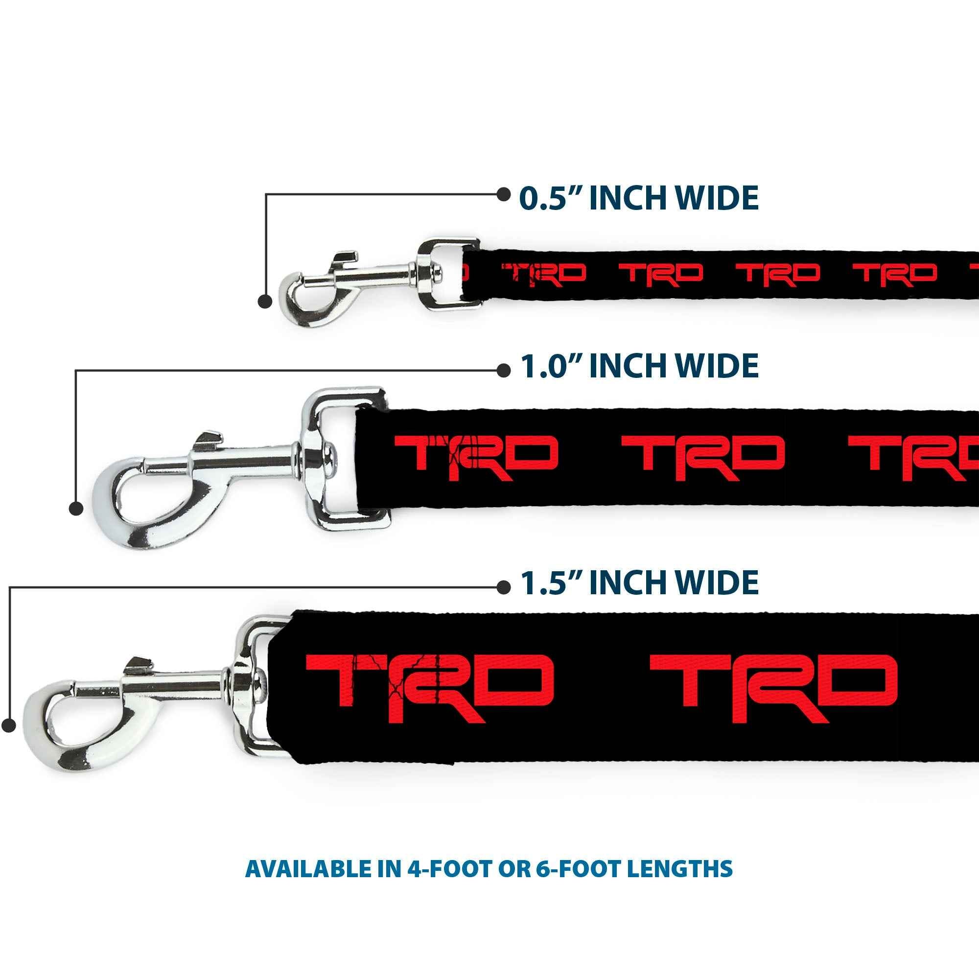 Buckle-Down Toyota Racing Development TRD Logo Black/Red Dog Leash
