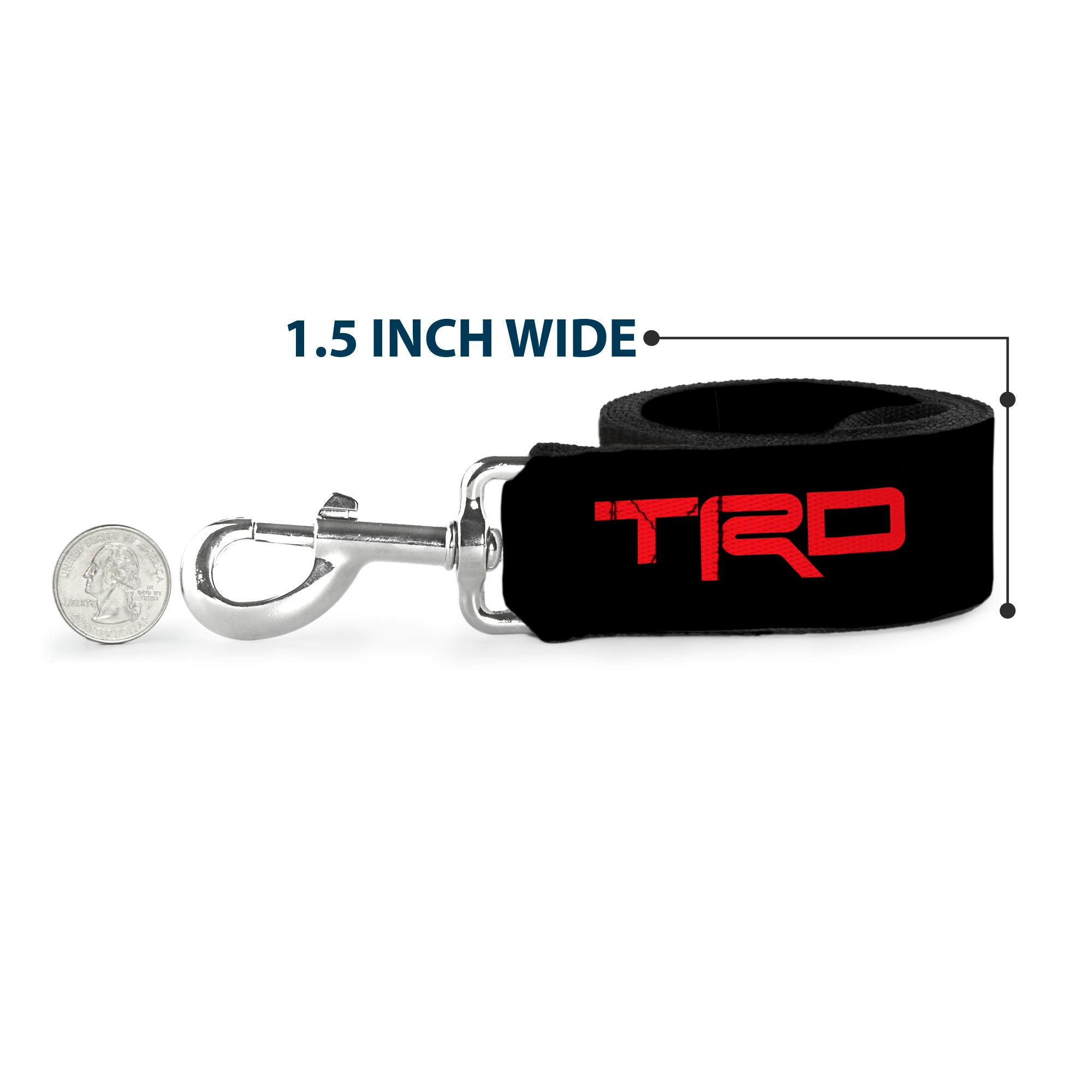 Buckle-Down Toyota Racing Development TRD Logo Black/Red Dog Leash