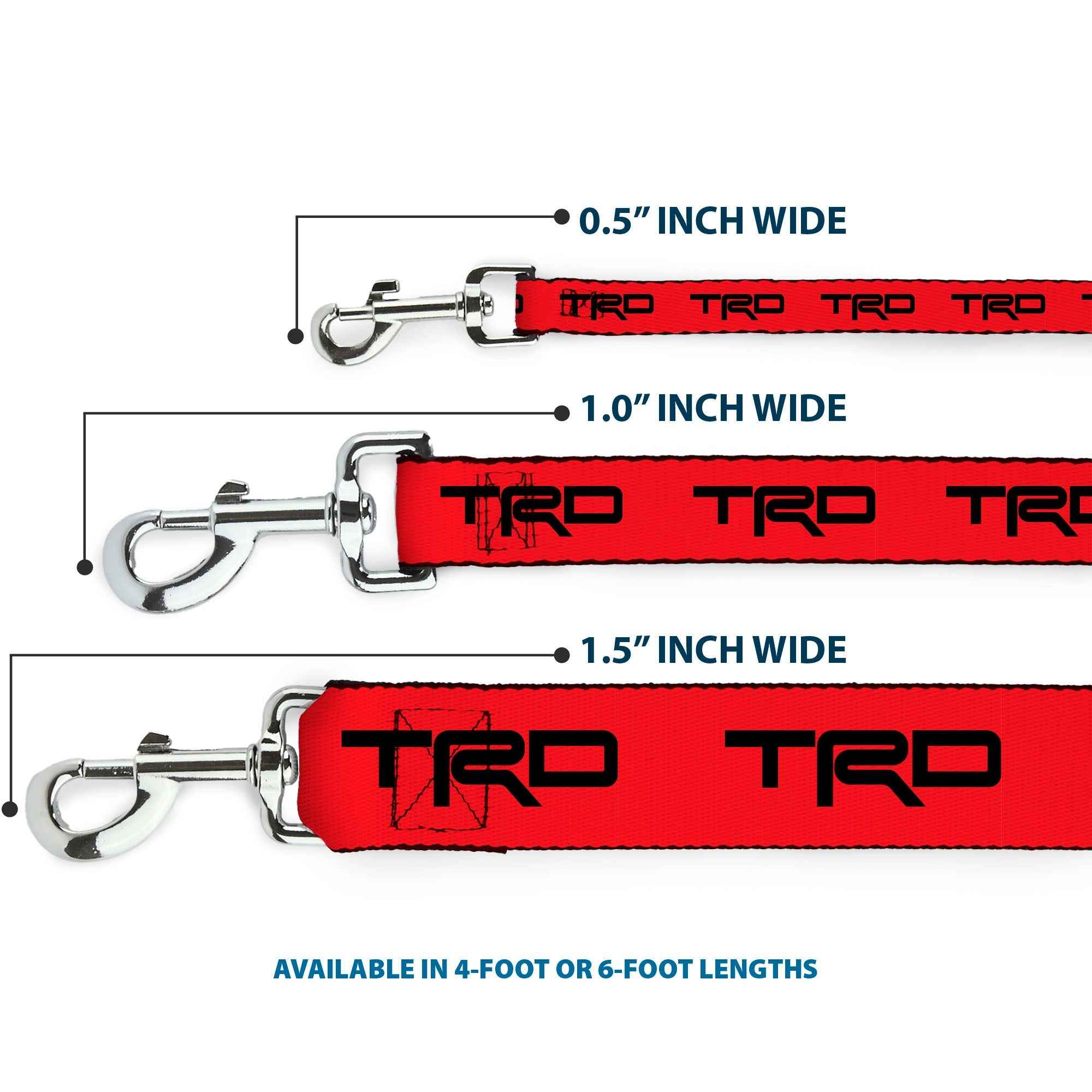 Buckle-Down Toyota Racing Development TRD Logo Red/Black Dog Leash