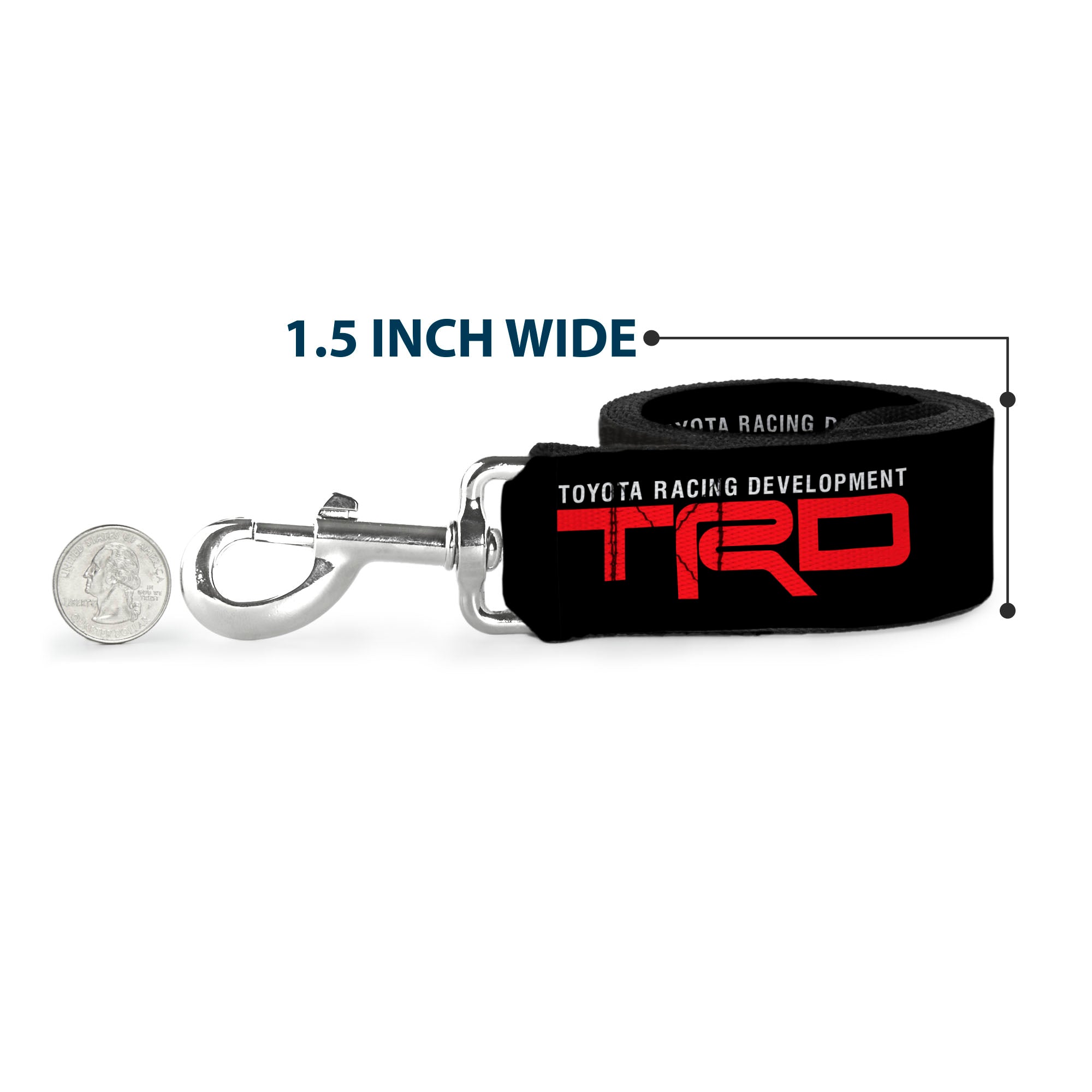 Buckle-Down Toyota Racing Development TRD Logo Black/White/Red Dog Leash