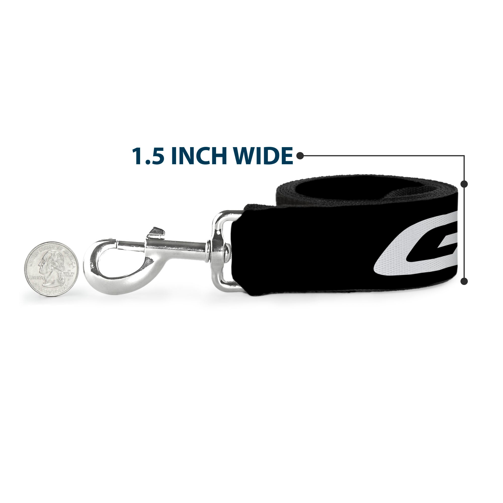 Buckle-Down Toyota Gazoo Racing GR Logo and Text Black/White/Red Dog Leash