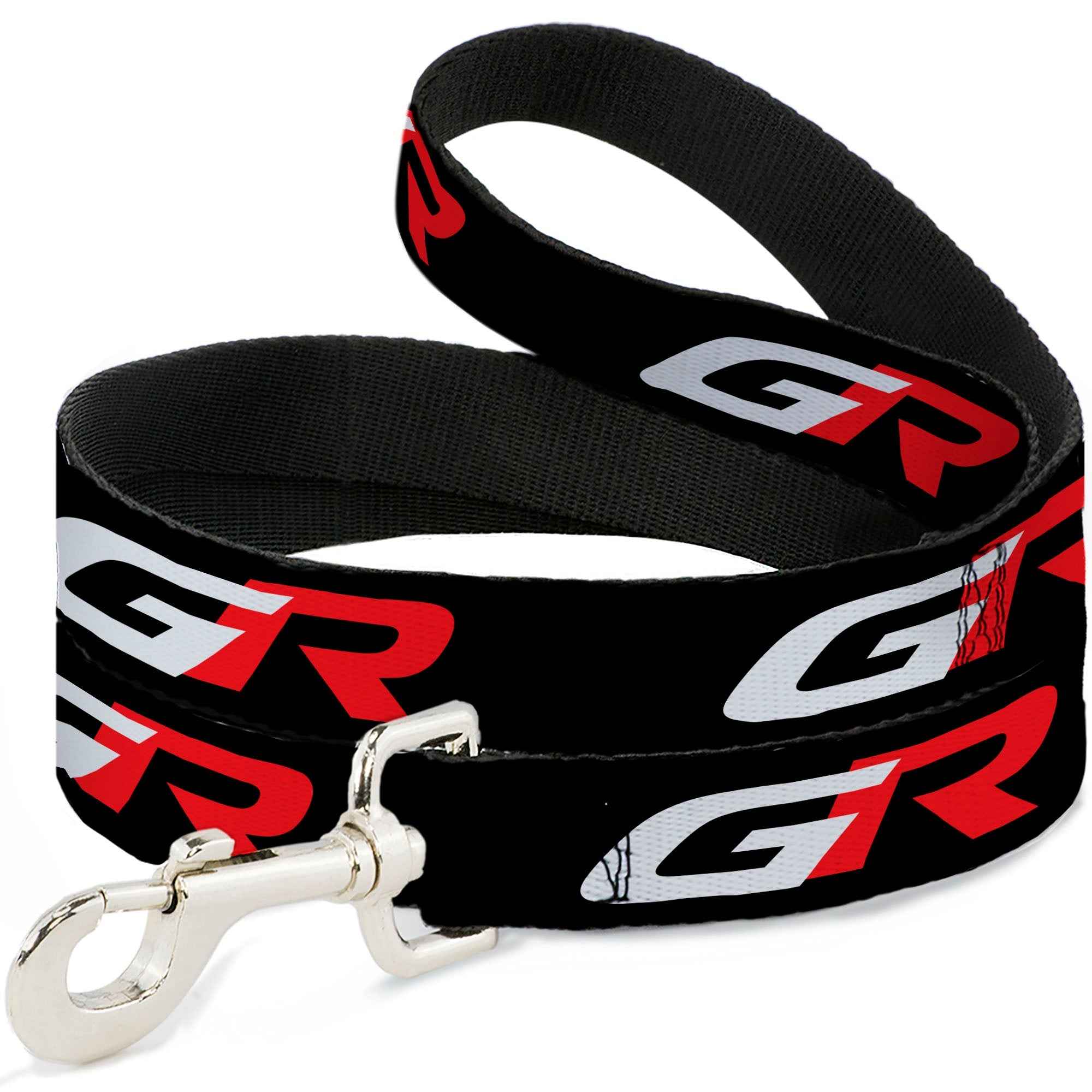 Buckle-Down Toyota Gazoo Racing GR Logo and Text Black/White/Red Dog Leash