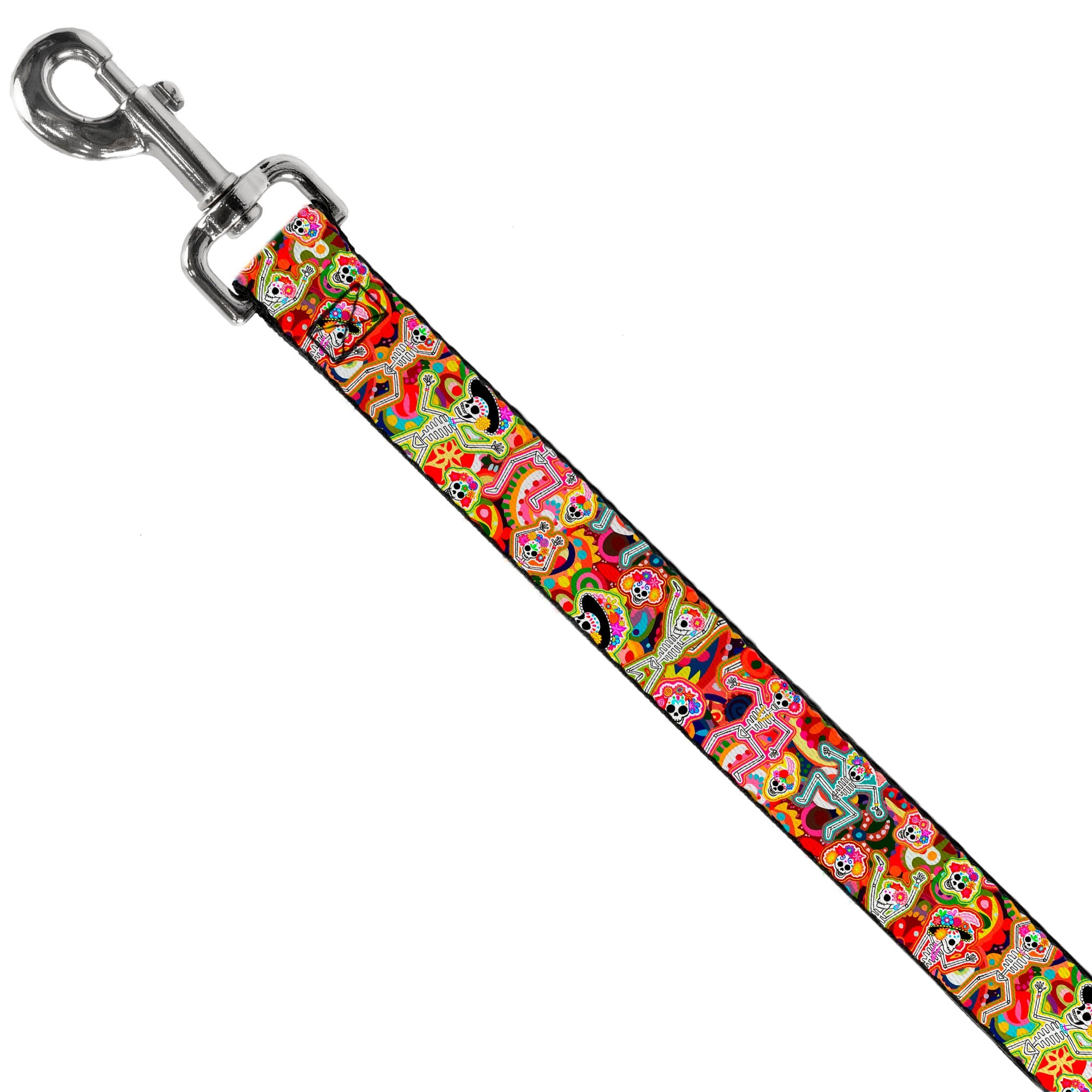 Dog Leash - Dancing Catrinas Collage Multi Color