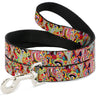 Dog Leash - Dancing Catrinas Collage Multi Color