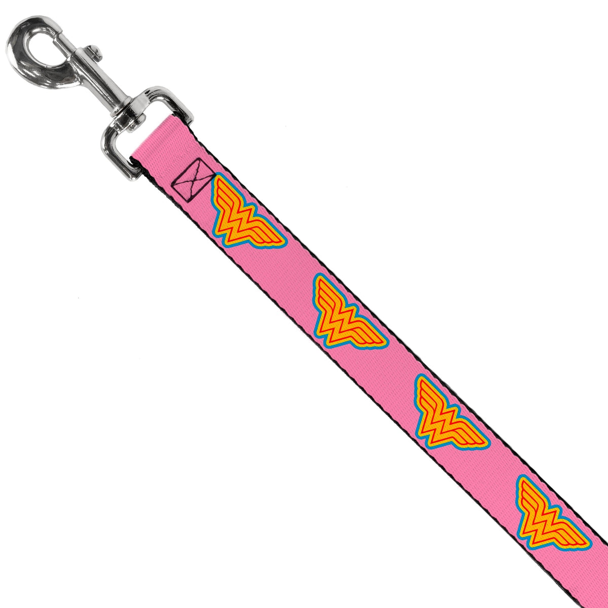 Dog Leash - Wonder Woman Logo Pink/Blue/Yellow/Pink 