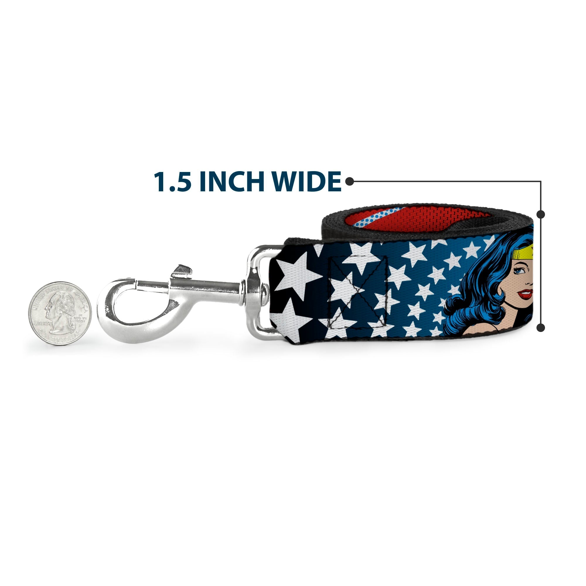 Dog Leash - Wonder Woman Face w/Stars 