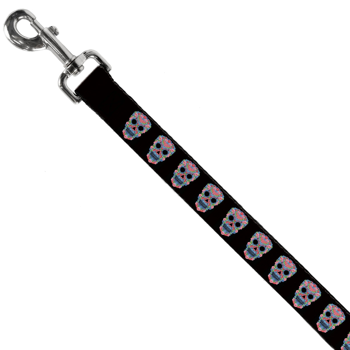 Dog Leash - Wonder Woman Floral Skull Black/Multi Pastel 