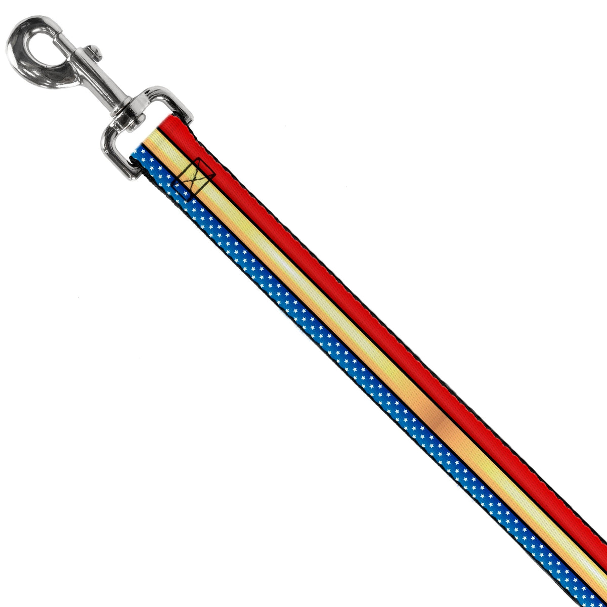 Dog Leash - Wonder Woman Stripe/Stars Red/Gold/Blue/White 
